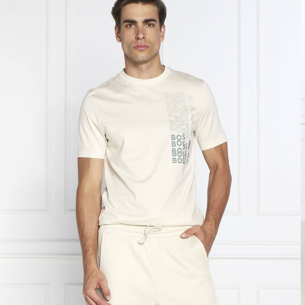 BOSS Regular-fit T-shirt in cotton mercerisiert