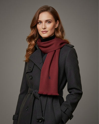RL Merino Wool maroon scarf