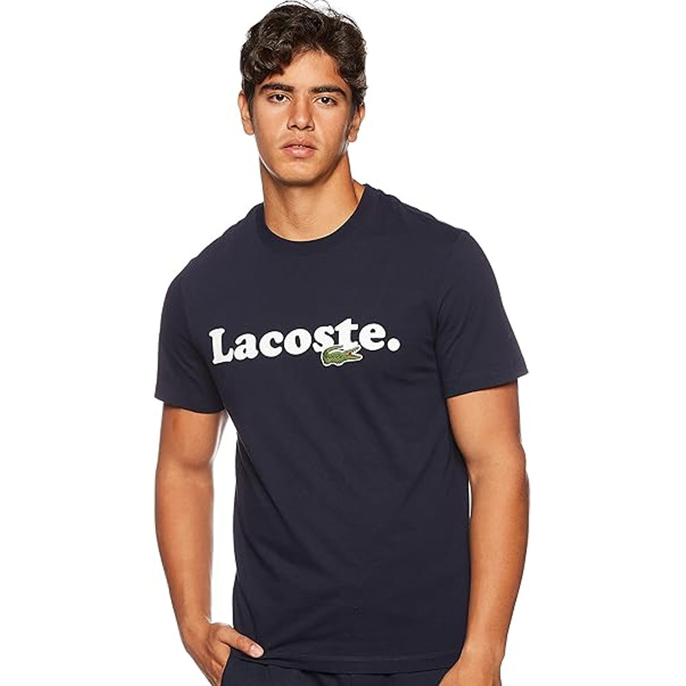 CROCODILE & LACOSTE BRANDED COTTON T-SHIRT NAVY