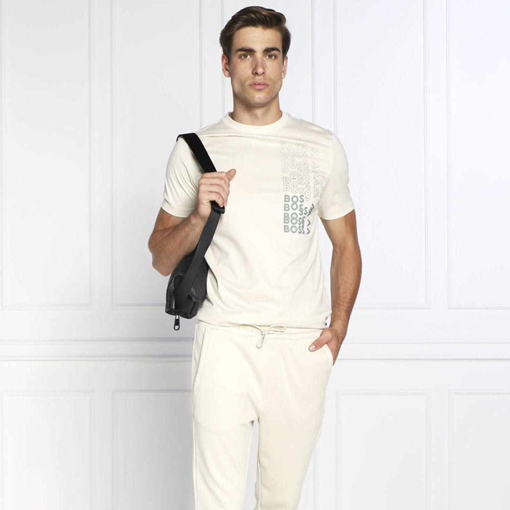 BOSS Regular-fit T-shirt in cotton mercerisiert