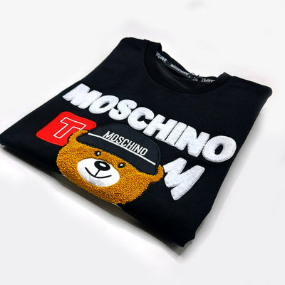 MOSCH  EMBROIDED TEXT LOGO TERRY  SWEATSHIRT