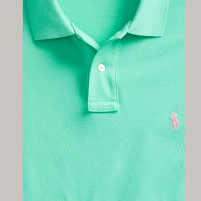 POLO RL Custom Slim Fit Mesh Polo Shirt-TURQUOISE