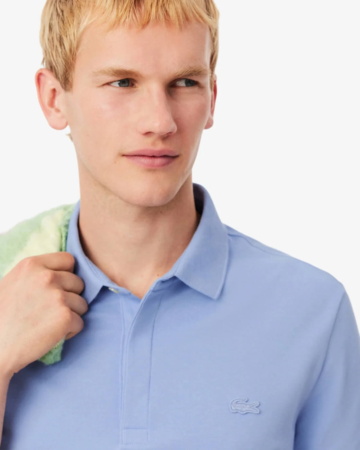 LAC SLIM FIT PARIS STRETCH PIQUE POLO SHIRT-SKY BLUE