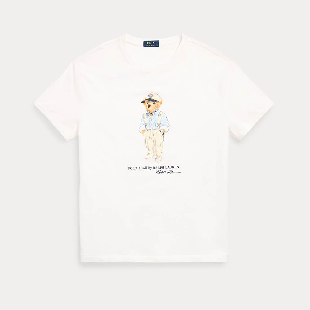 RL - Polo Bear Cotton Jersey T-Shirt-white