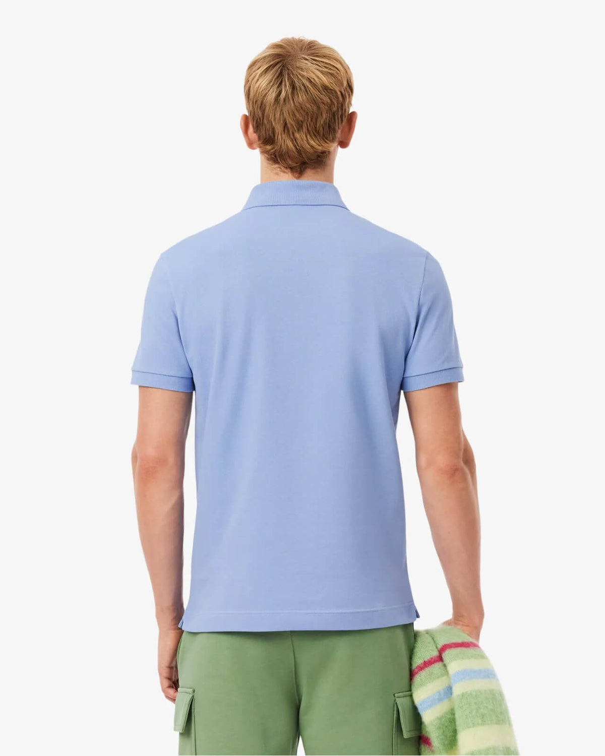 LAC SLIM FIT PARIS STRETCH PIQUE POLO SHIRT-SKY BLUE