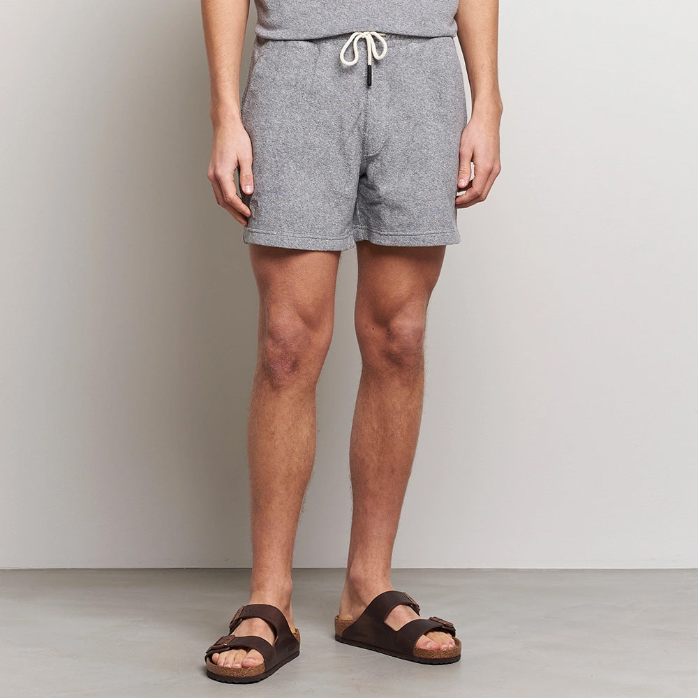 Men French Terry Shorts-GREY MARL