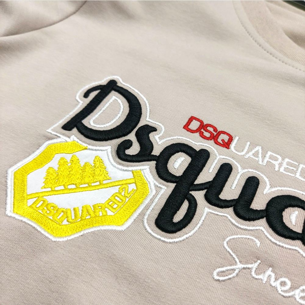 DSQRD EMBROIDED TEXT LOGO TERRY  SWEATSHIRT
