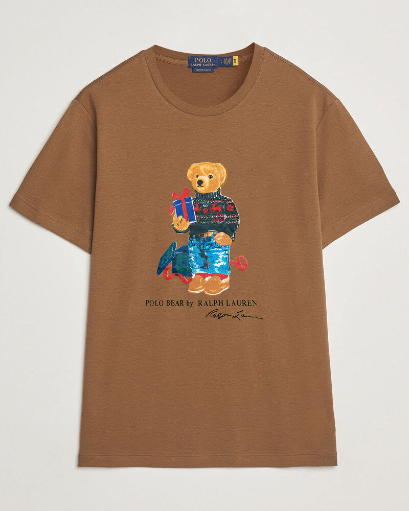 RL - Polo Bear Cotton Jersey T-Shirt-brown