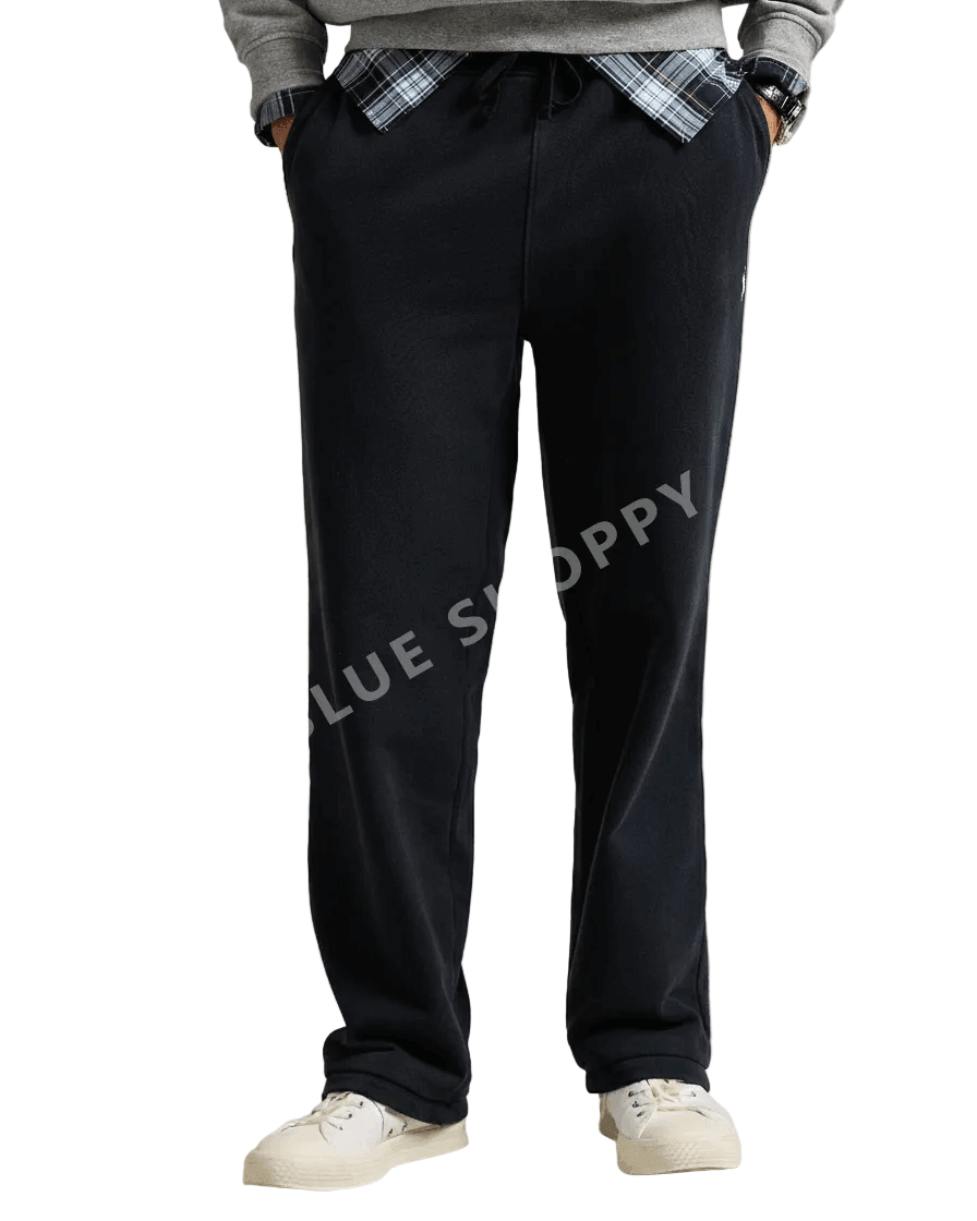 RL lightweight summers terry Pant-BLACK
