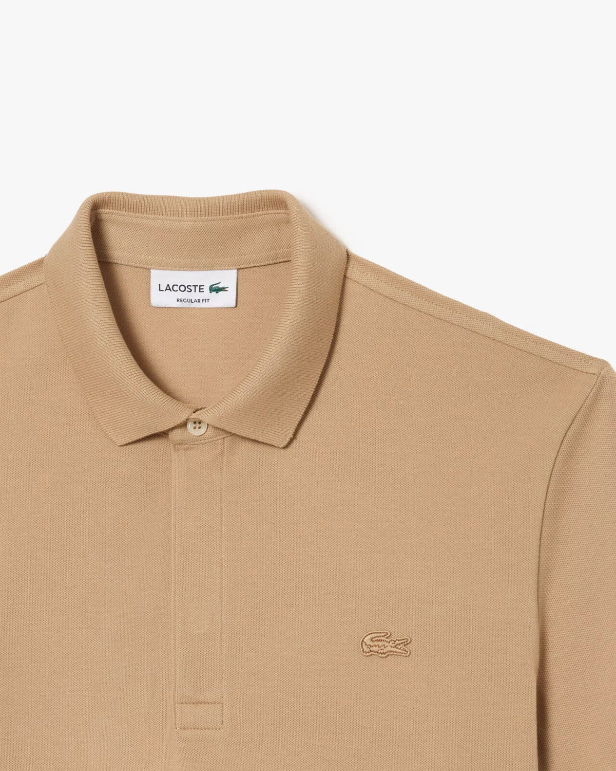 LAC SLIM FIT PARIS STRETCH PIQUE POLO SHIRT -BROWN
