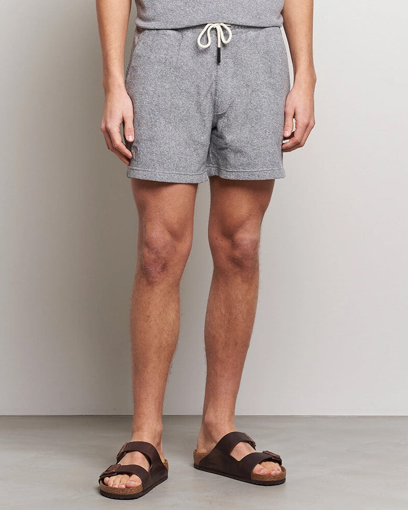 Men French Terry Shorts-GREY MARL