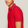 TH  SMALL FLAG SIGNATURE POLO SHIRT-RED