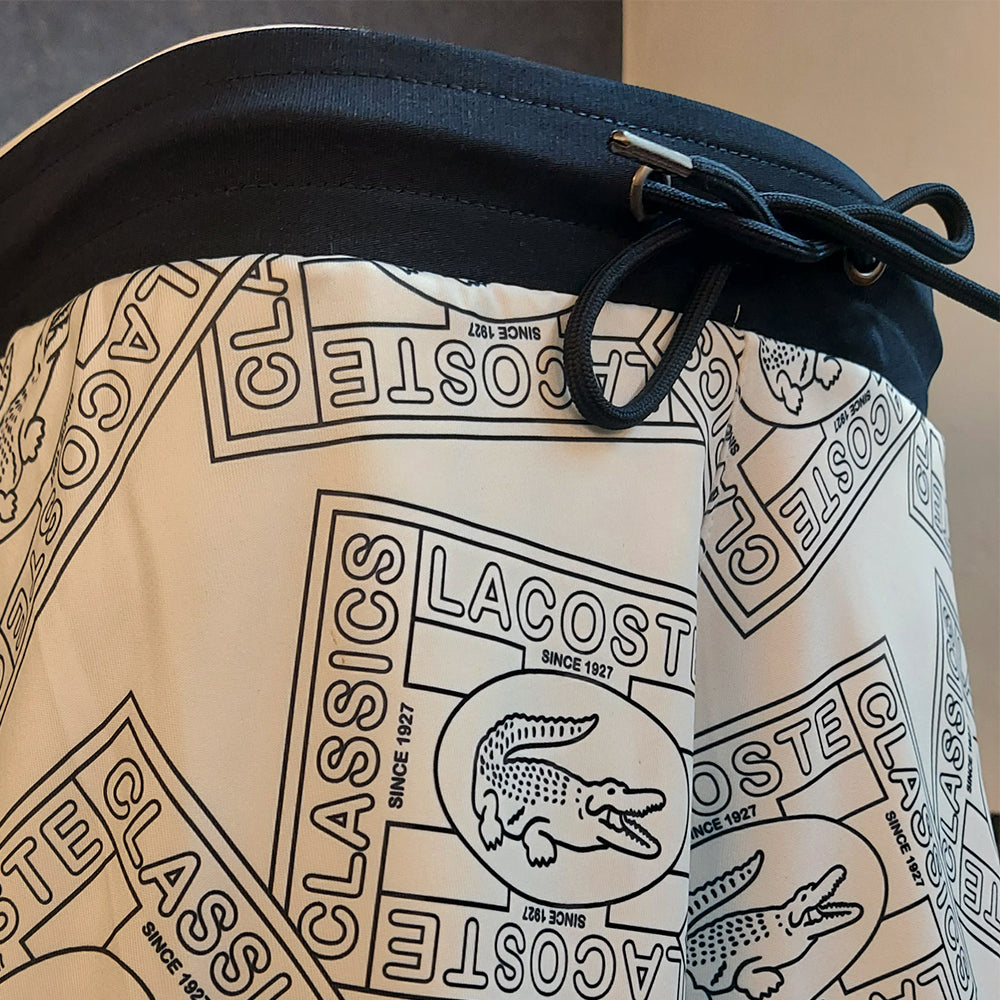 LACST PREMIUM QUALITY PRINTED BLACK  SHORTS