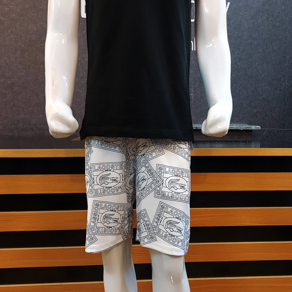 LACST PREMIUM QUALITY PRINTED BLACK  SHORTS