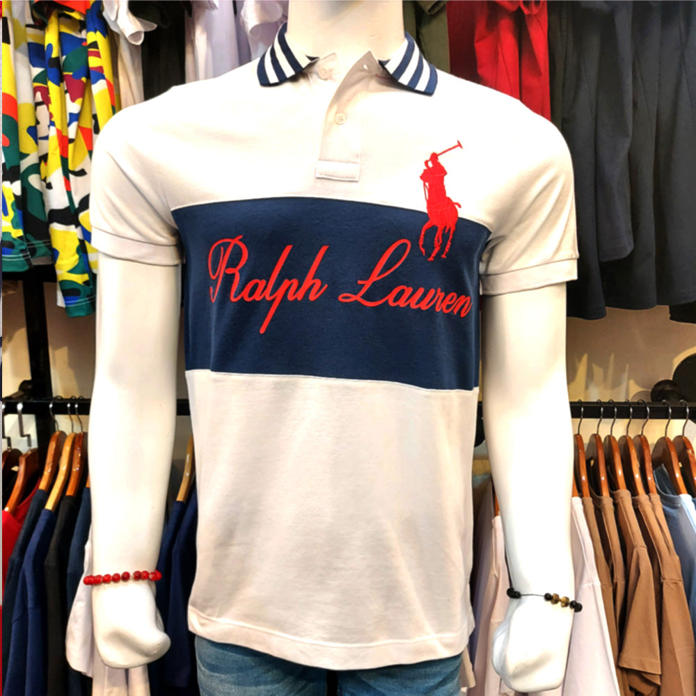 RL COLOR BLOCK PRINTED POLO