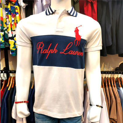 RL COLOR BLOCK PRINTED POLO