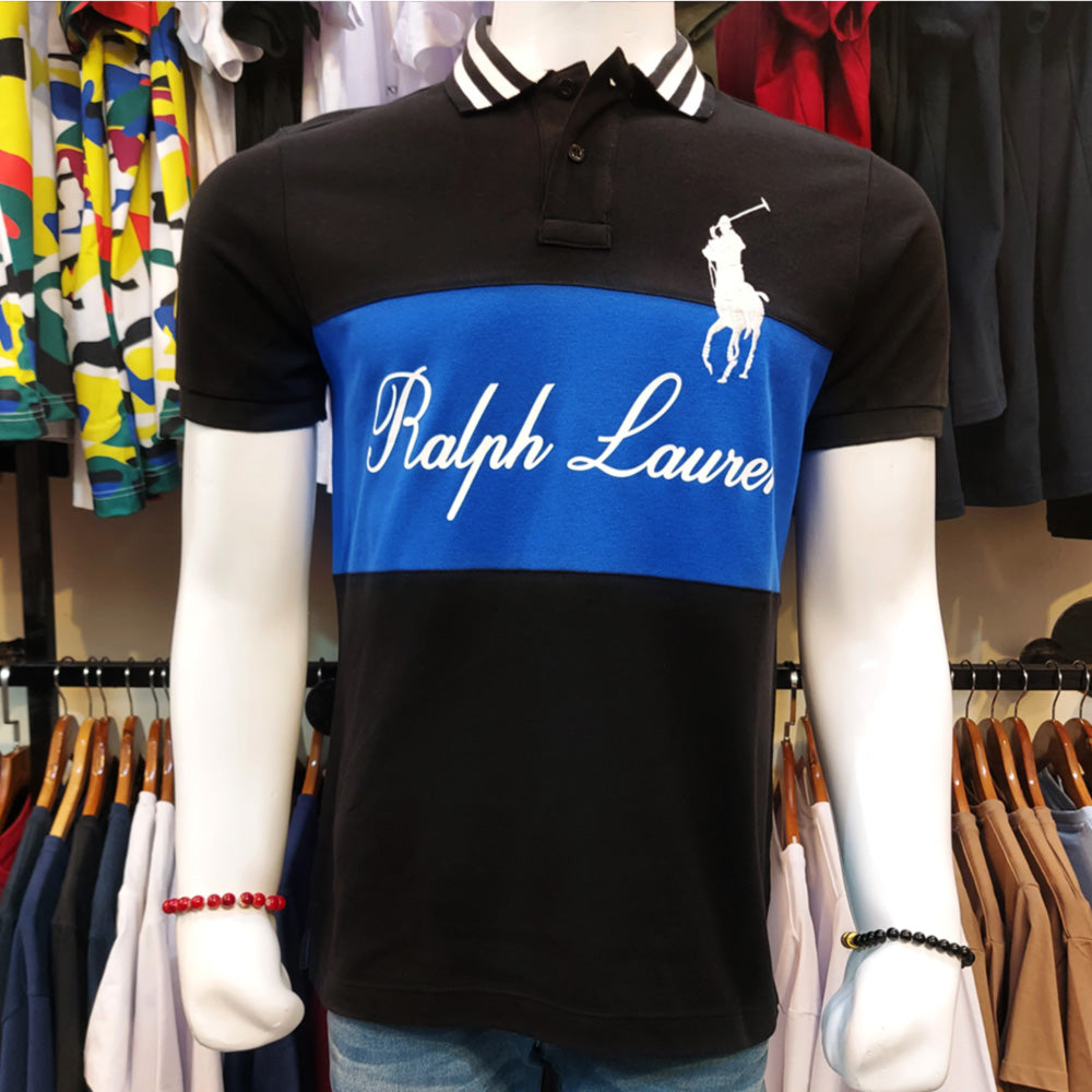 RL COLOR BLOCK PRINTED POLO
