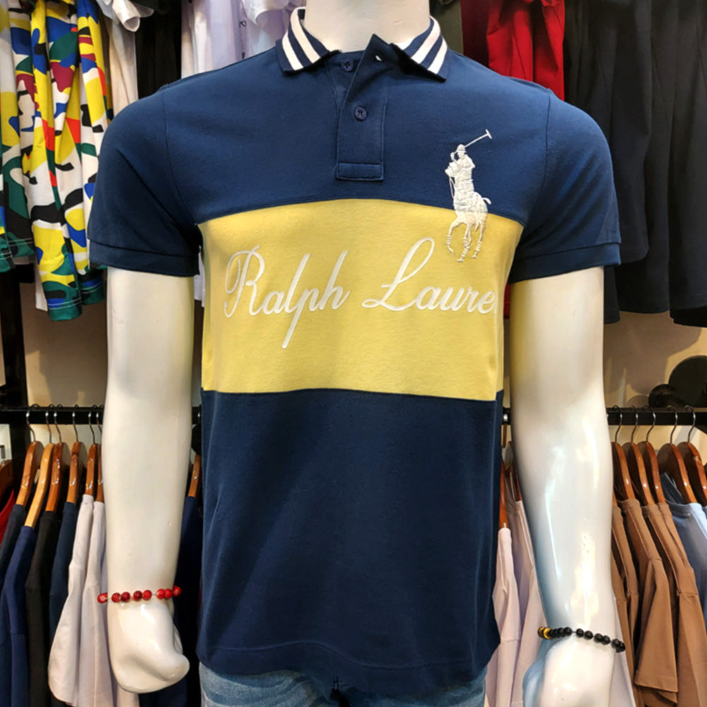 RL COLOR BLOCK PRINTED POLO