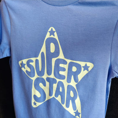 Kids sky blue printed  t.shirt