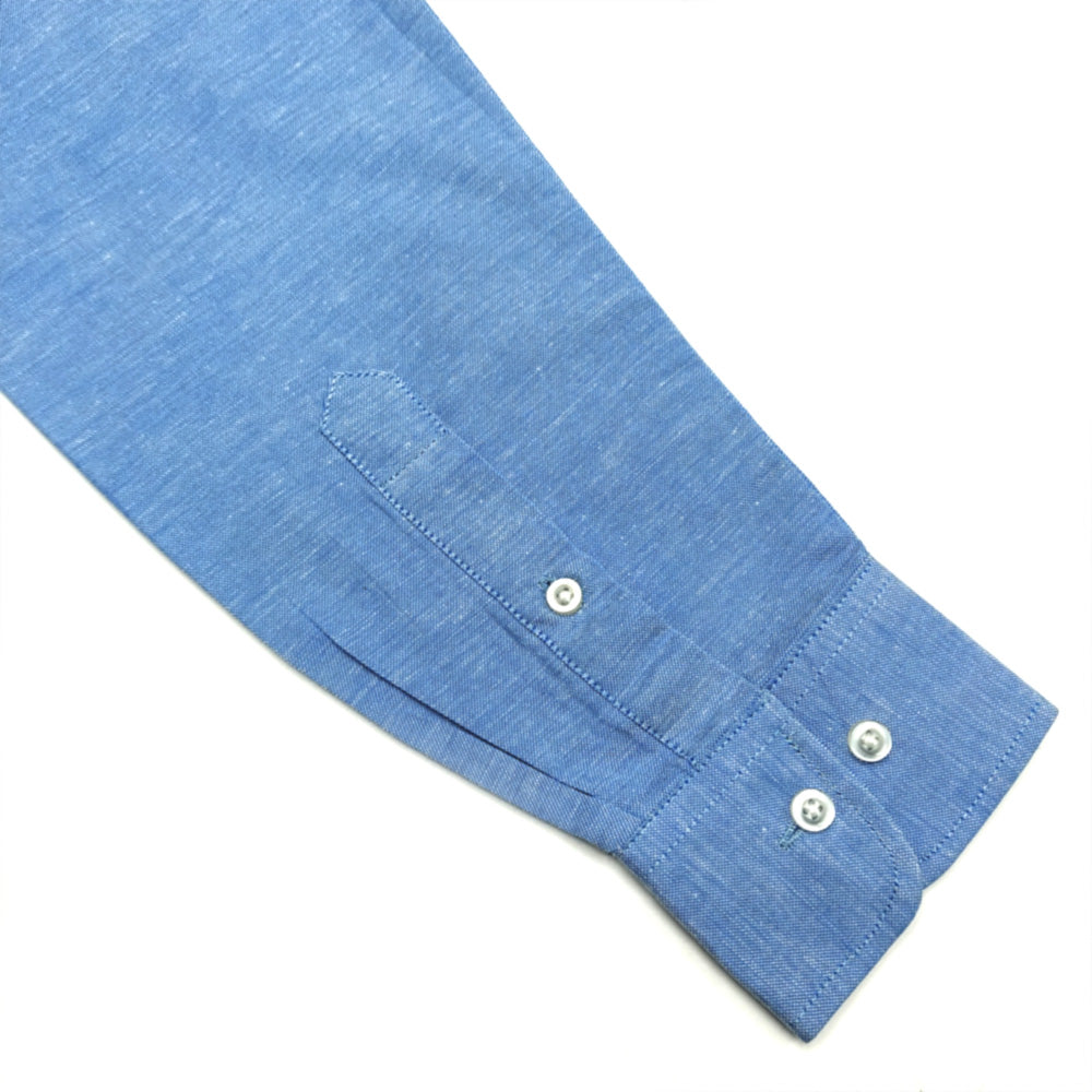 POLO RL OXFORD BUTTON DOWN SLIM FIT SHIRT-BLUE