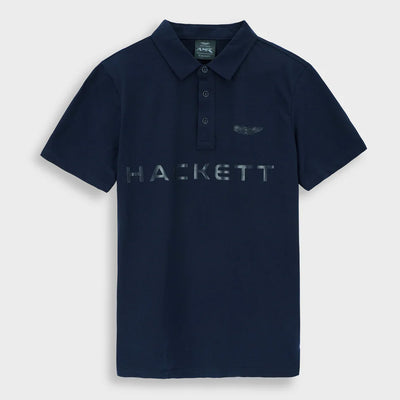 HKT LONDON PRINTED POLO-NAVY