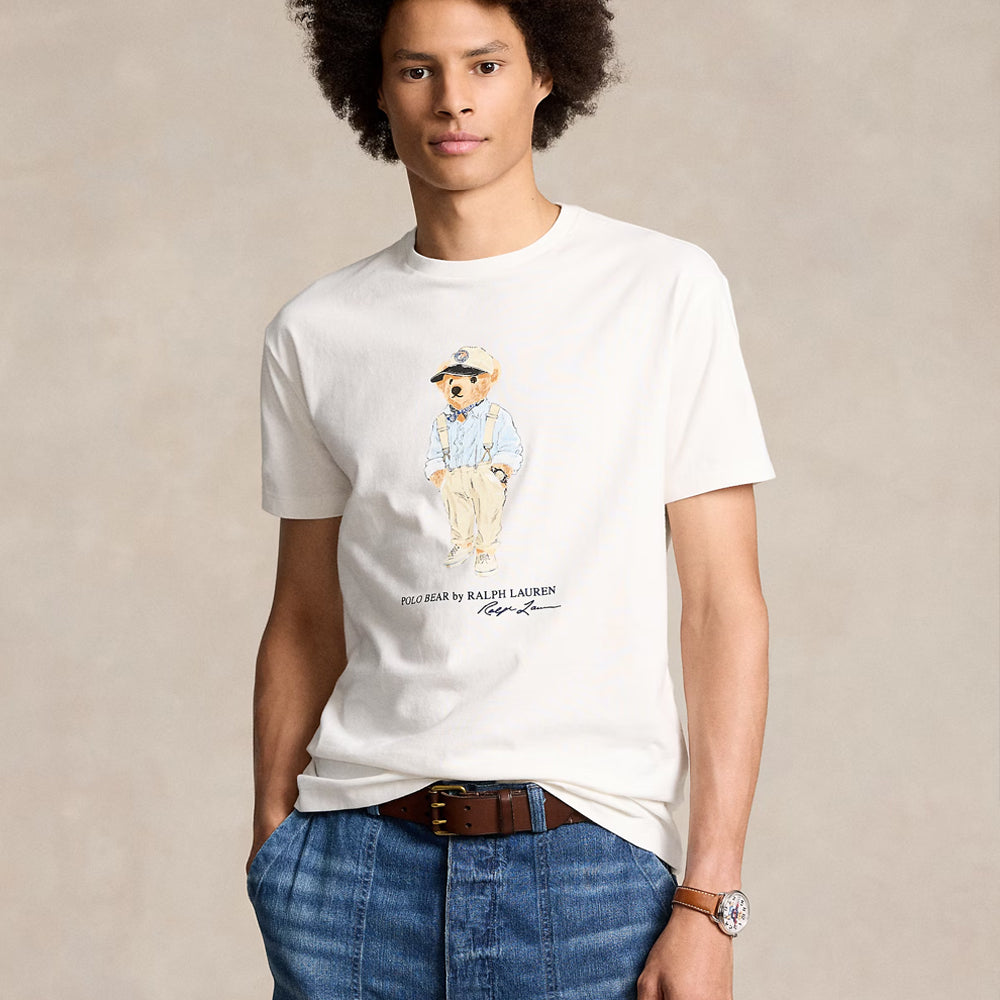 RL - Polo Bear Cotton Jersey T-Shirt-white