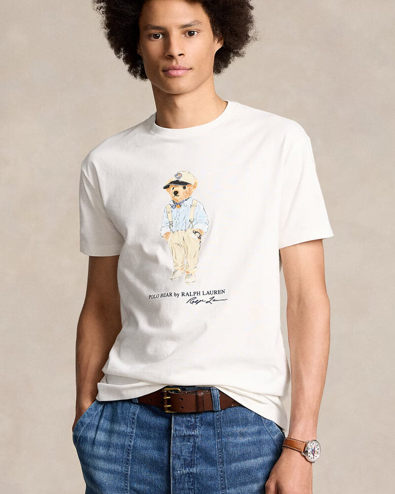 RL - Polo Bear Cotton Jersey T-Shirt-white