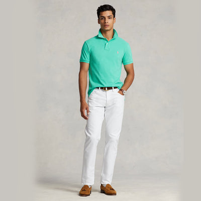 POLO RL Custom Slim Fit Mesh Polo Shirt-TURQUOISE