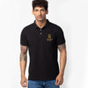 TH PLAIN EMBROIDED LOGO POLO SHIRT-BLACK