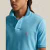 POLO RL Custom Slim Fit Mesh Polo Shirt-SKY BLUE