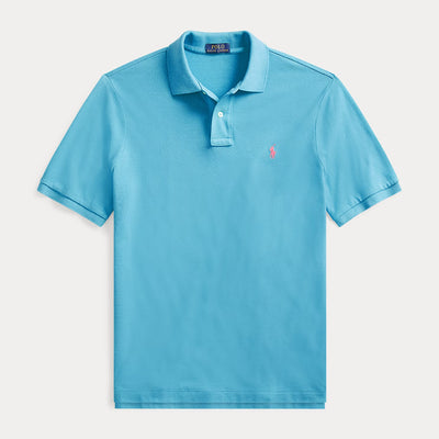 POLO RL Custom Slim Fit Mesh Polo Shirt-SKY BLUE