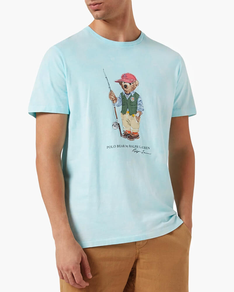 RL - Polo Bear Cotton Jersey T-Shirt-turquoise