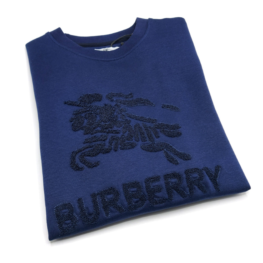 BURBRY TOWEL PATCH FLEES SWEATSHIRT BLUE
