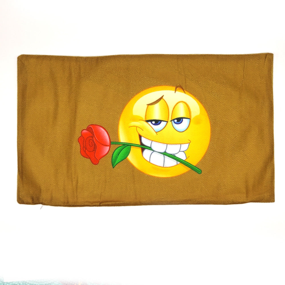 Printed Emoji Cushion Cover