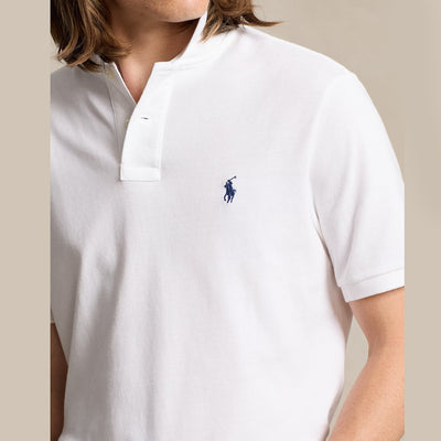 POLO RL Custom Slim Fit Mesh Polo Shirt-white