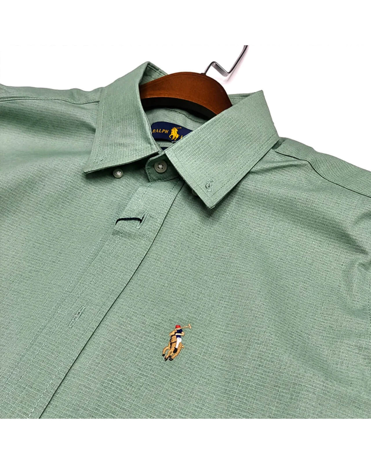 POLO RL OXFORD BUTTON DOWN SLIM FIT SHIRT-EMERALD GREEN