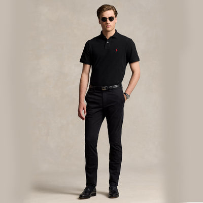 POLO RL Custom Slim Fit Mesh Polo Shirt-black