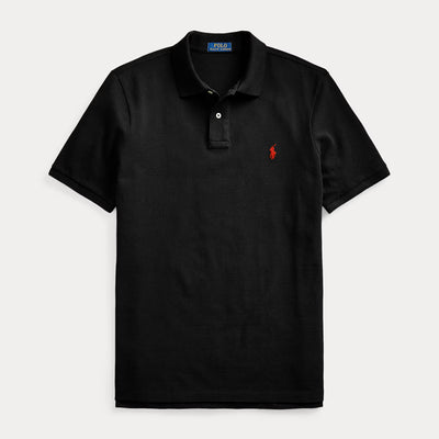 POLO RL Custom Slim Fit Mesh Polo Shirt-black