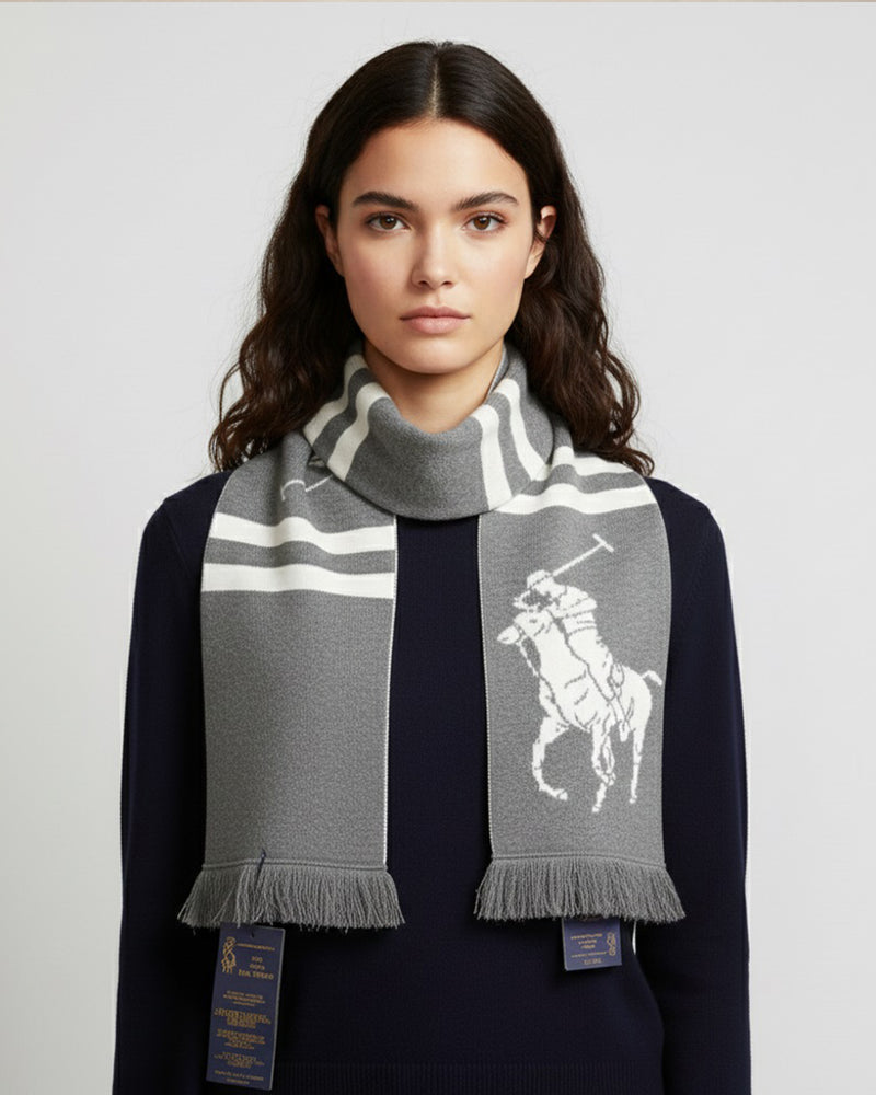 RL BLENDED WOOL  large pony scarf