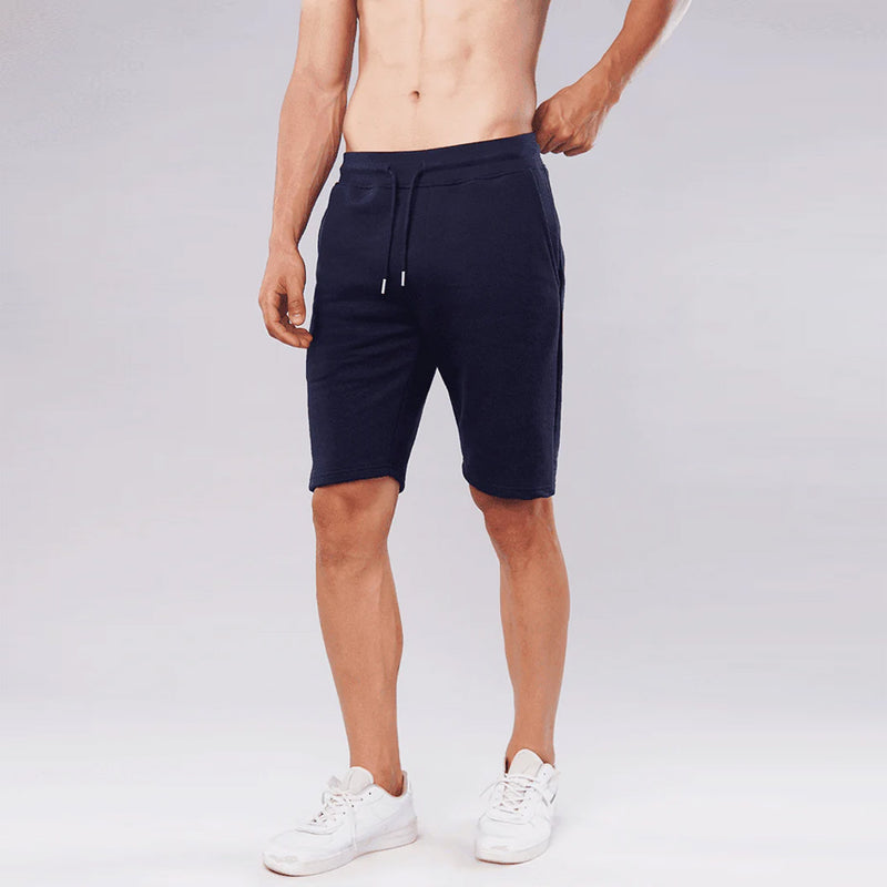 Men French Terry Shorts-NAVY