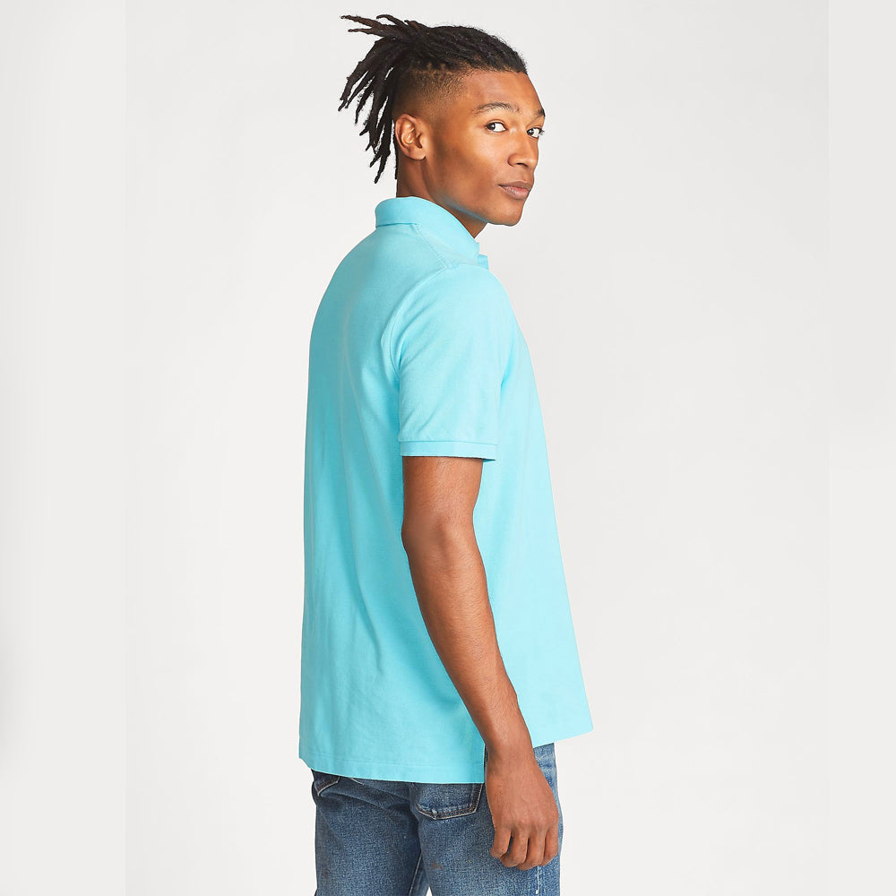 POLO RL Custom Slim Fit Mesh Polo Shirt-TURQUOISE