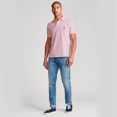 POLO RL Custom Slim Fit Mesh Polo Shirt-Pink