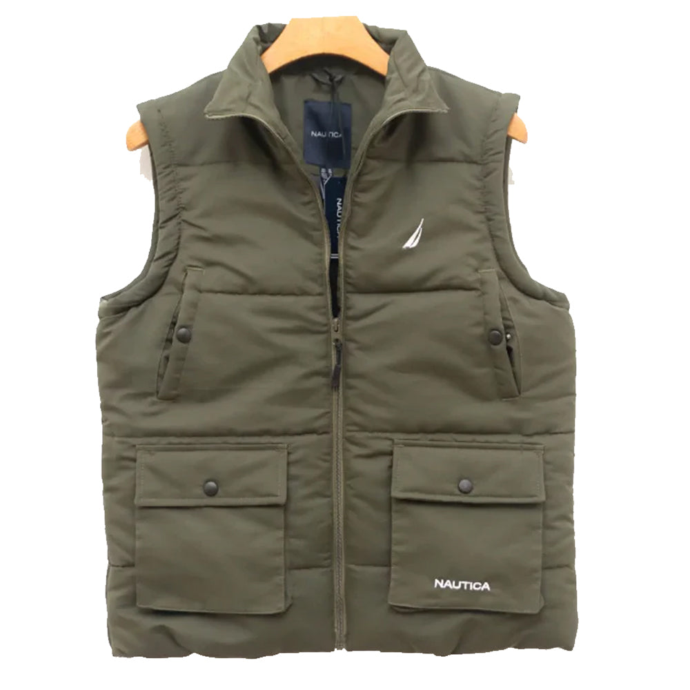 NA - Men 'Olive' Premium Puffer Gilet