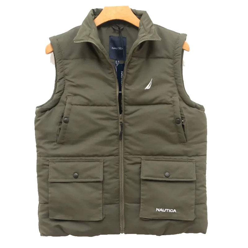 NA - Men 'Olive' Premium Puffer Gilet