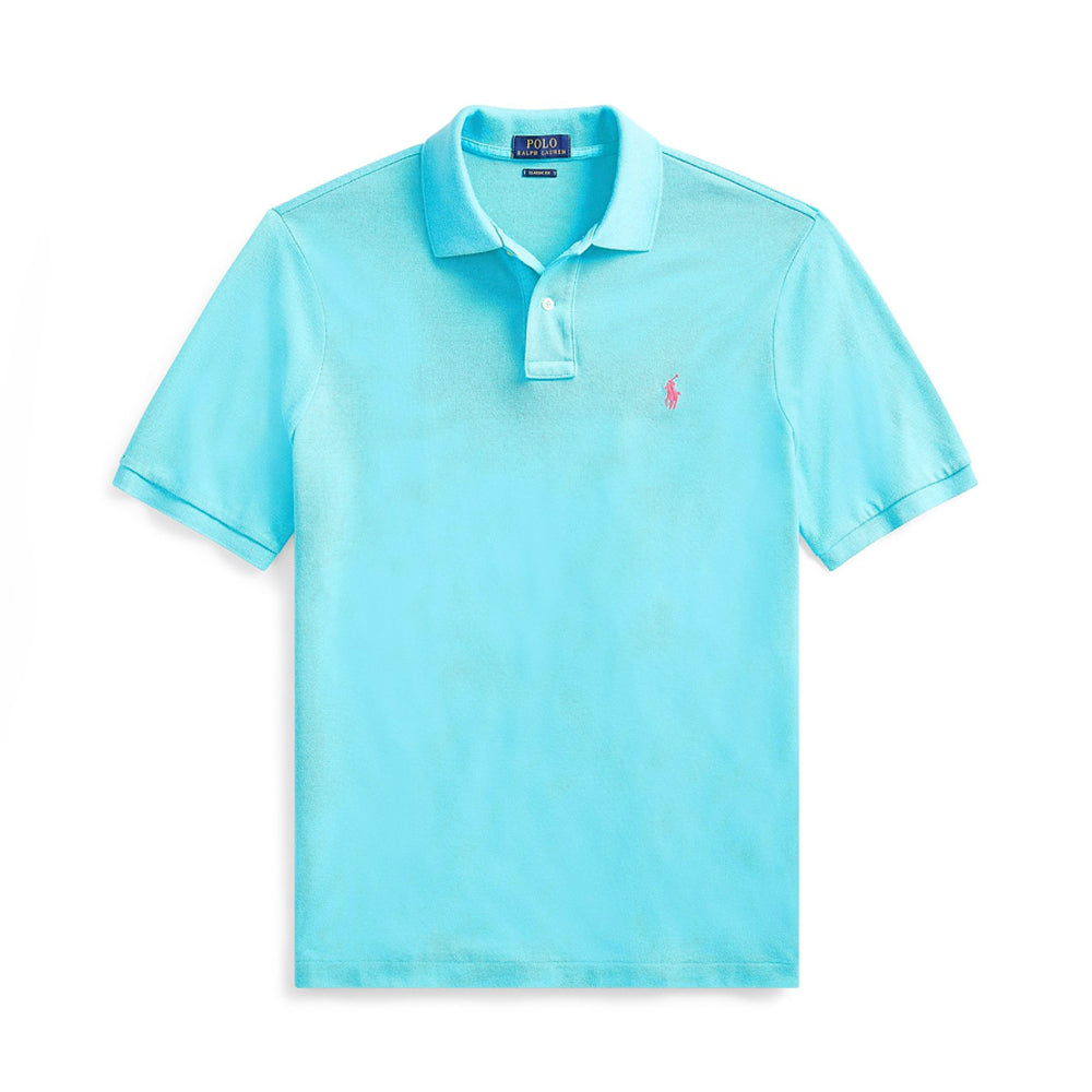 POLO RL Custom Slim Fit Mesh Polo Shirt-TURQUOISE