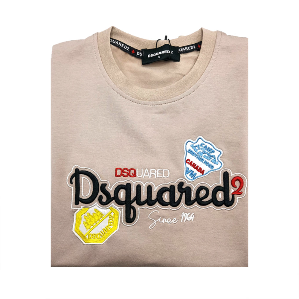 DSQRD EMBROIDED TEXT LOGO TERRY  SWEATSHIRT