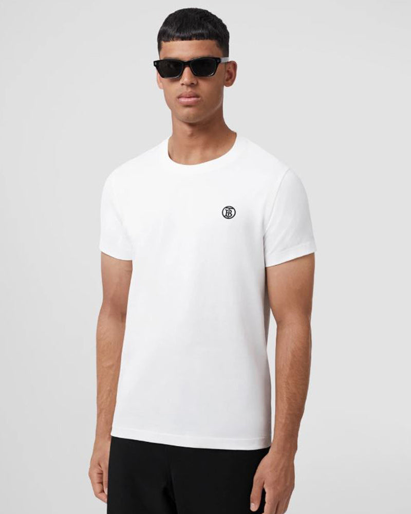 BURBURY CHEST LOGO TEE-WHITE