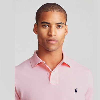 POLO RL Custom Slim Fit Mesh Polo Shirt-Pink