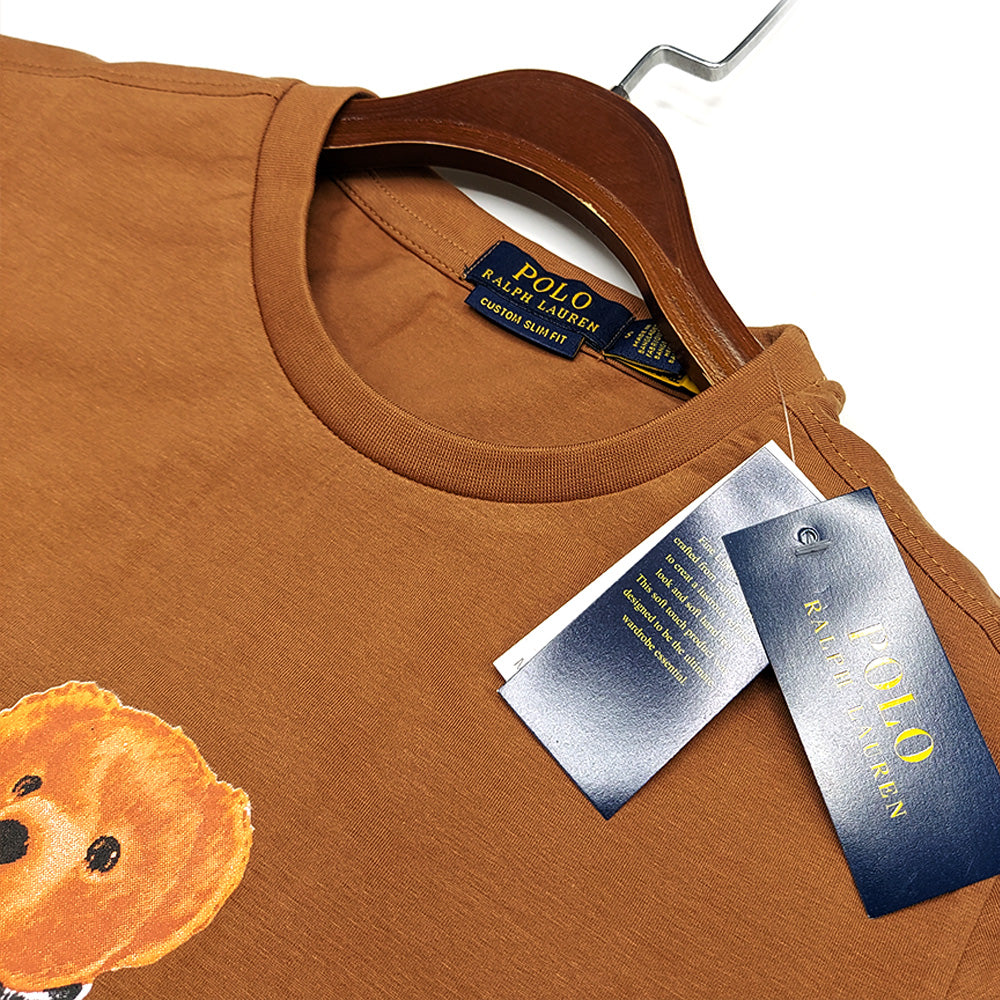 RL - Polo Bear Cotton Jersey T-Shirt-brown