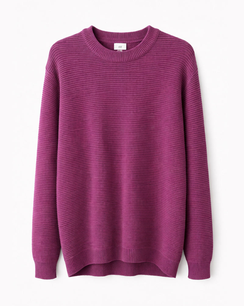 hnm Regular-Fit Rib-Knit Cotton Sweater